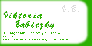 viktoria babiczky business card